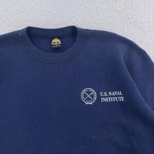U.S. Naval Institute Sweatshirt Mens Medium H.L. Miller Crewneck Pullover USA